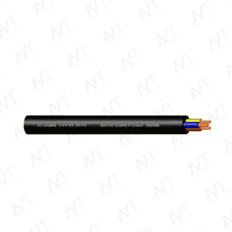 Dây mềm lõi đồng nhẹ, cách điện PVC, bọc PVC, mã sản phẩm 60227 IEC 52 (RVV) 300/300V