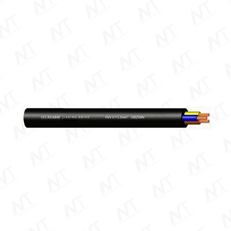 Dây mềm lõi đồng RVV 300V/500V, trọng lượng nhẹ, cách điện bằng PVC, có vỏ bọc PVC