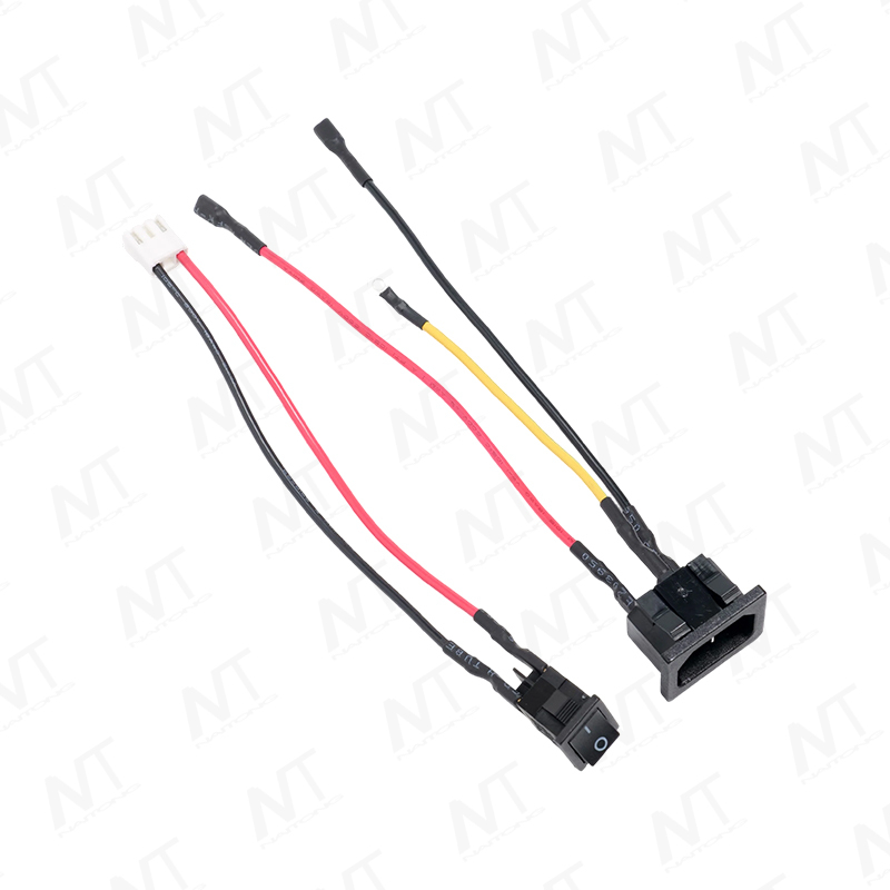 Bộ dây dẫn tích hợp từ đầu nối XH3 chân đến công tắc gạt + đầu vào nguồn IEC (kiểu Hình 8)
