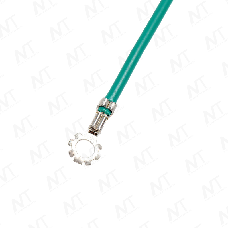 Bộ dây dẫn lõi đơn với đầu nối đất dạng vòng chữ O răng cưa màu xanh lá cây