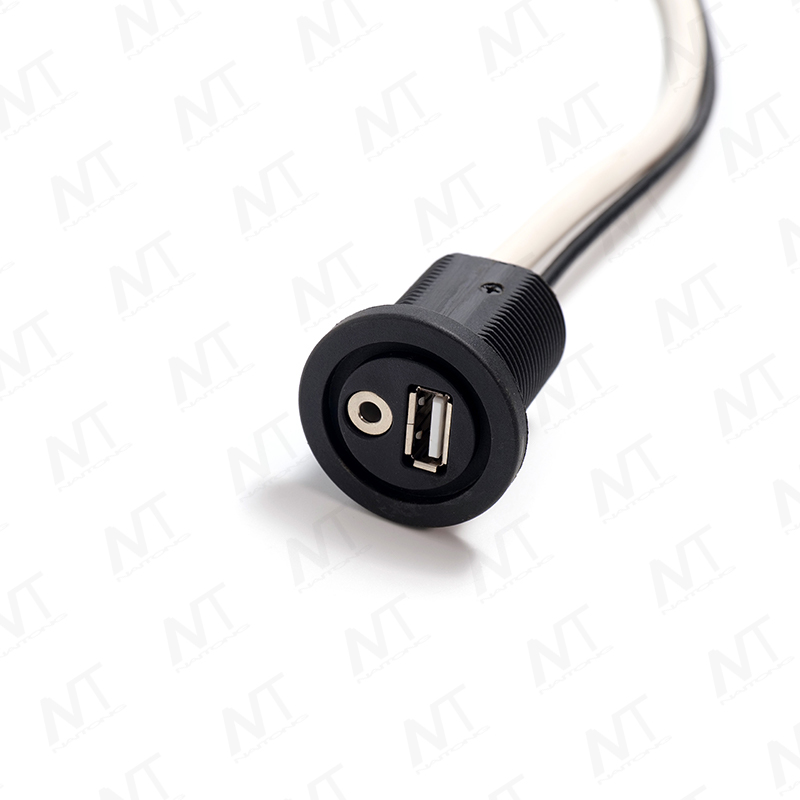 Bộ dây dẫn âm thanh USB+3.5mm + RCA nhúng trong xe/hàng hải/Bộ dây dẫn RCA