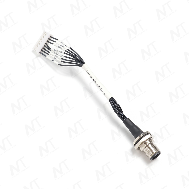 Bộ dây dẫn chuyển đổi cảm biến chống nước gắn bảng điều khiển M12 đực/cái