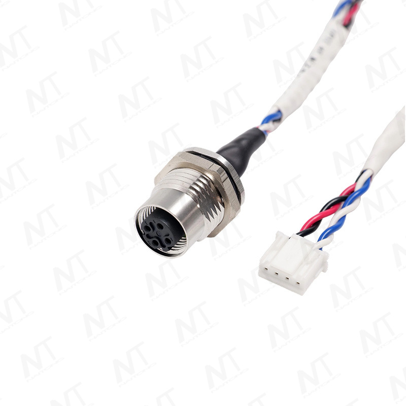 Bộ dây dẫn chuyển đổi cảm biến chống nước gắn bảng điều khiển M12 đực/cái