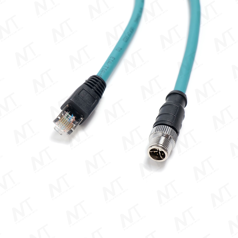 Cáp Ethernet tròn công nghiệp RJ45 đến M12 / Cáp thiết bị y tế