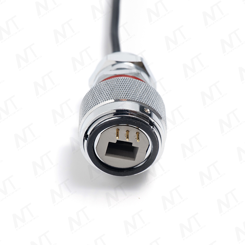 Bộ dây tín hiệu với đầu nối hàng không chống nước đến RJ45 + bộ dây nguồn 3 chân / thiết bị y tế