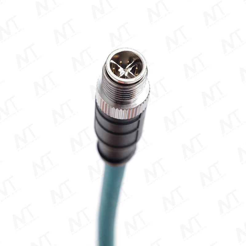 Bộ dây dẫn Ethernet công nghiệp dành cho thiết bị y tế (đầu cắm tròn RJ45 đến M12 dùng trong hàng không)